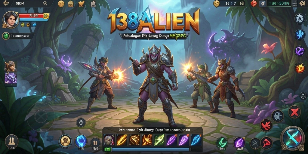 Screenshot gameplay yang menampilkan aksi epik di dunia 138ALIEN.
