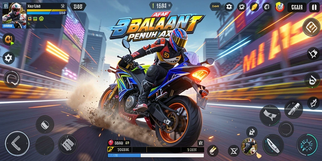 Tampilan gameplay AFAF yang mendebarkan dengan kecepatan tinggi.