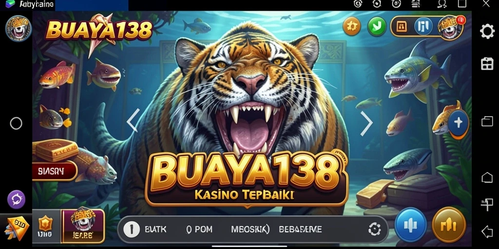 Tampilan gameplay seru dalam aplikasi kasino BUAYA138.