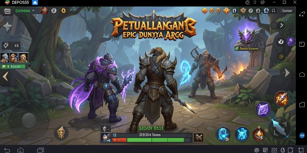 Tangkapan layar DEPO555 menampilkan aksi pertarungan ARPG yang spektakuler.