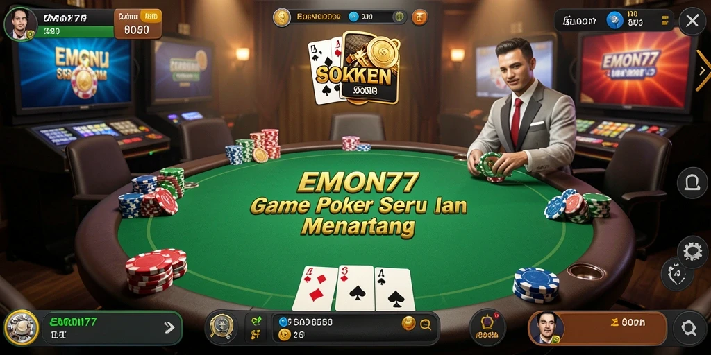 Tampilan menarik dari gameplay seru dalam EMON77.