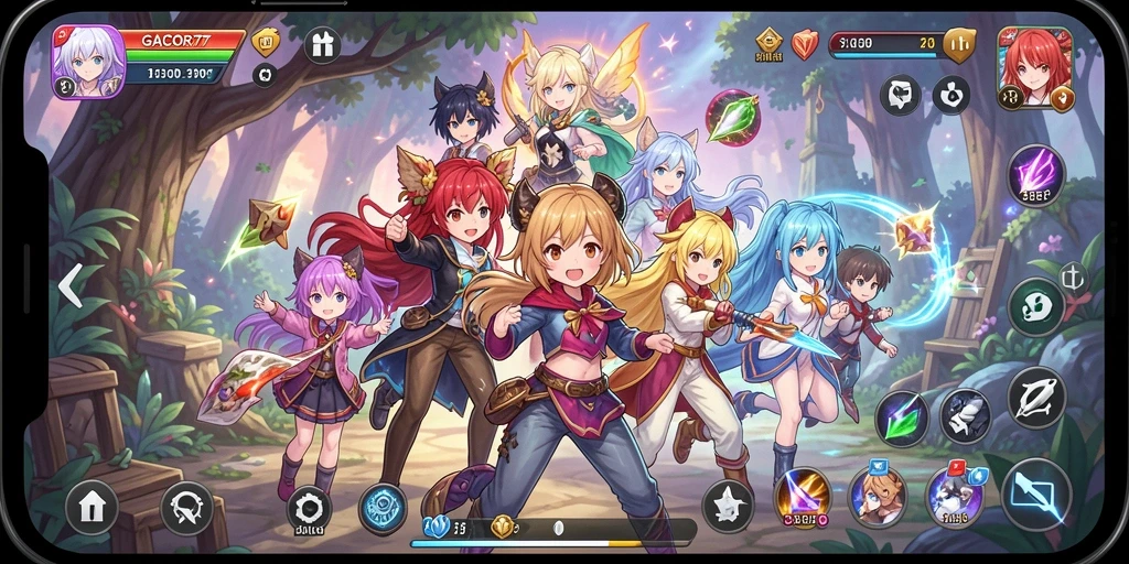 Menampilkan karakter Anime dalam pertempuran epik di GACOR77.