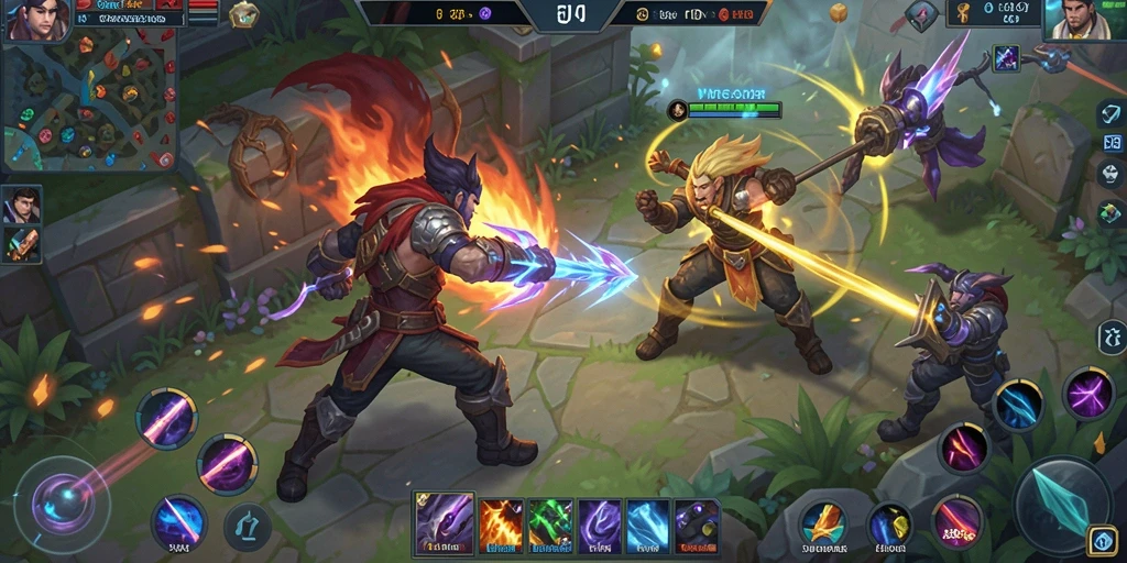 Screenshot gameplay KAGANDAN dalam pertempuran epik tim.