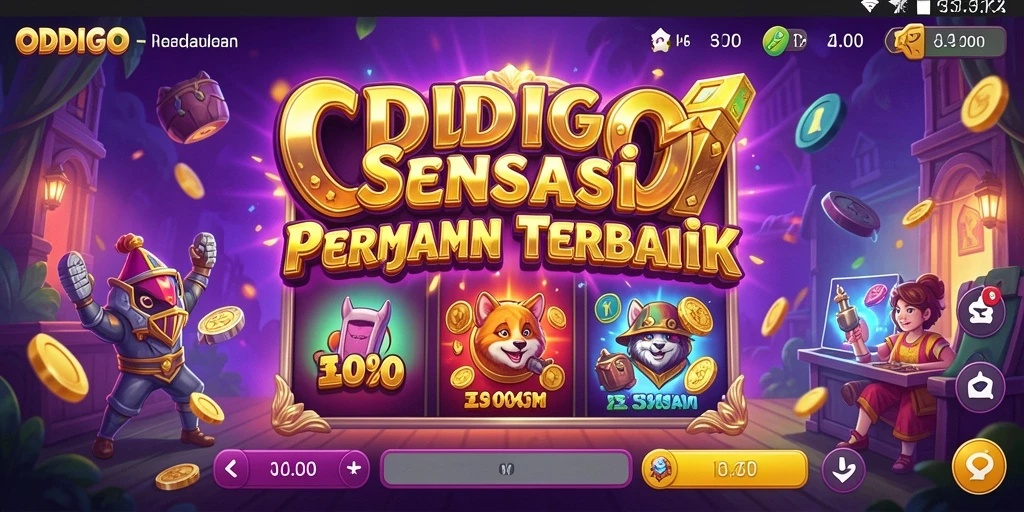 Screenshot ODDIGO menampilkan permainan slot yang menarik.