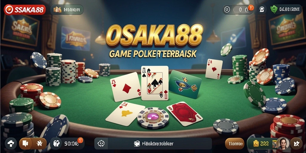 Screenshot OSAKA88 menampilkan pemain beraksi dalam permainan Poker yang seru.