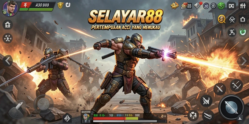 Screenshot gameplay SELAYAR88 menampilkan aksi bertarung yang mendebarkan dan efek visual yang memukau.