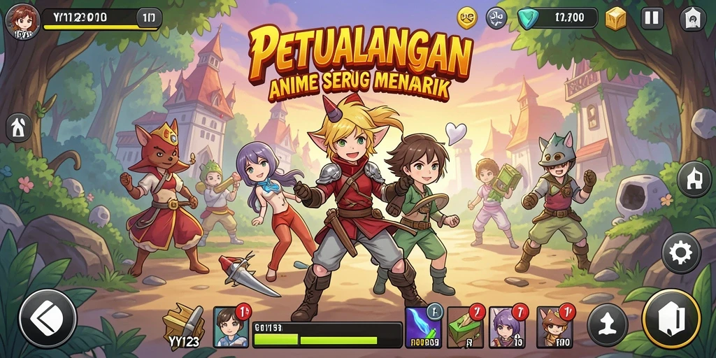 Tampilan gameplay seru di <strong>YY123</strong> dengan karakter Anime yang dinamis.