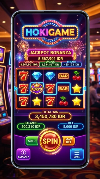 Tampilan utama aplikasi hokigame yang memudahkan pengguna.